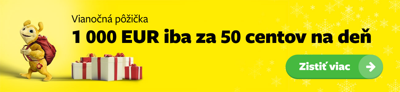 1 000 EUR iba za 50 centov na deň